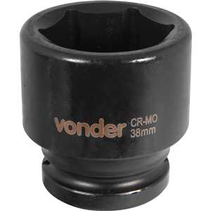 Soquete sextavado de impacto, encaixe de 3/4" x 38,0 mm, VONDER