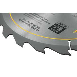 Lâmina de serra circular com dentes de metal duro/vídea, 350 mm x 30 mm, 24 dentes, VONDER