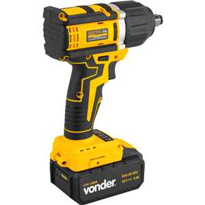 Chave de impacto, bateria 18V, encaixe de 1/2", carregador bivolt, CIV 180B, VONDER
