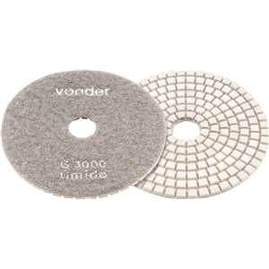 Disco de lixa diamantado com costado em pluma 4", grão 3000, VONDER