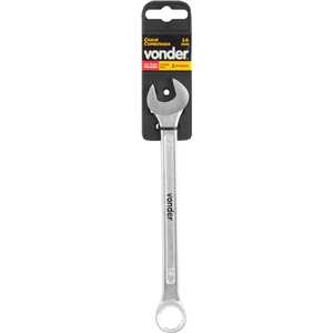 Chave combinada 14 mm, aço cromo vanádio, reta, VONDER