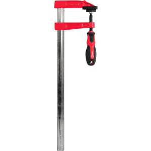 Grampo tipo sargento 400 mm x 80 mm, com ranhuras, NOVE54