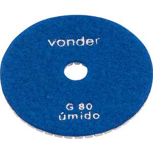 Disco de lixa diamantado com costado em pluma 4", grão 80, VONDER