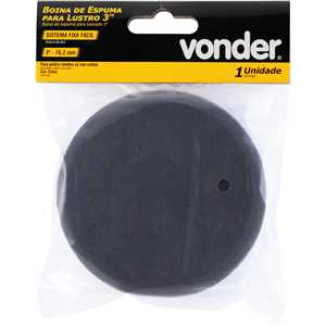 Boina de espuma para lustro 3", para politriz rotativa ou roto-orbital, VONDER