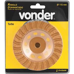 Rebolo diamantado, 115 mm, turbo, VONDER