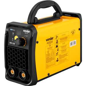 Inversor para solda com eletrodo e TIG, 120 A, IM 125, com máscara de escurecimento automático tonalidade 11,  monofásico, 127 V~ - 220 V~ - Seleção automática VONDER