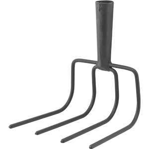 Forcado curvo, sem cabo, 4 dentes, VONDER PLUS