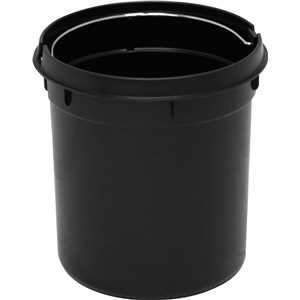 Lixeira redonda, 5 litros, inox, cinza, com escova sanitária, VONDER