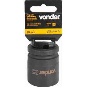 Soquete sextavado de impacto, encaixe de 3/4" x 29,0 mm, VONDER