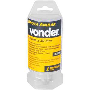Broca anular, encaixe Weldon, 34 mm x 30 mm VONDER
