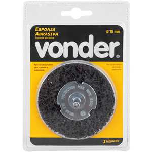 Esponja abrasiva 75 mm, com haste, VONDER