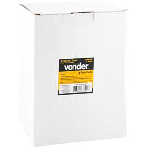 Lixeira redonda, 5 litros, inox, cinza, VONDER