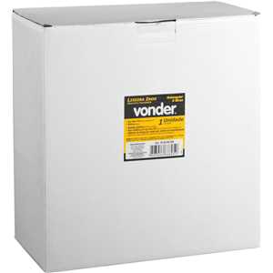 Lixeira retangular, 5 litros, inox, branca, VONDER