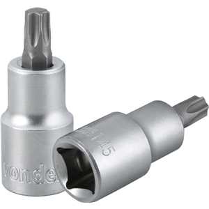 Soquete hexalobular macho T-45, encaixe 1/2", VONDER