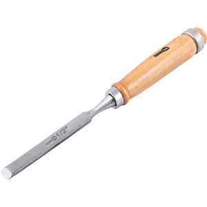 Formão chanfrado reto 1/2", com cabo de madeira, NOVE54