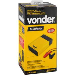 Auxiliar de partida portátil com compressor de ar, APC 12000 VONDER