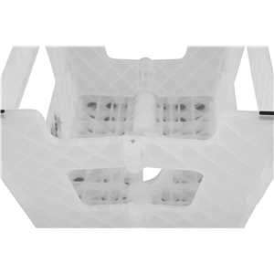 Banqueta plástica dobrável, transparente, altura 220 mm, VONDER