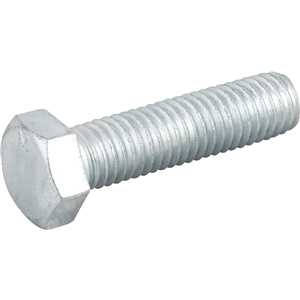 Parafuso sextavado zincado 1/2" x 2", UNC, rosca total, VONDER