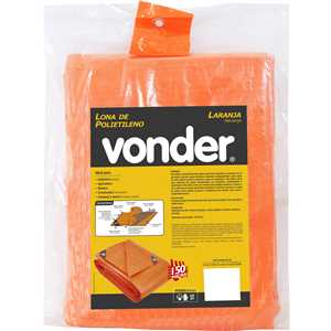 Lona de polietileno laranja 12 m x 10 m, VONDER