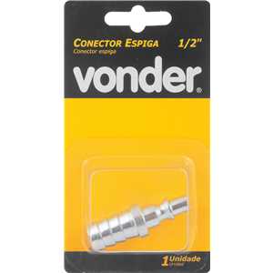Conector/racord de 1/4", com espiga de 1/2", VONDER