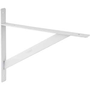 Cantoneira tipo mão francesa, reforçada, cor branca, 25 cm, VONDER