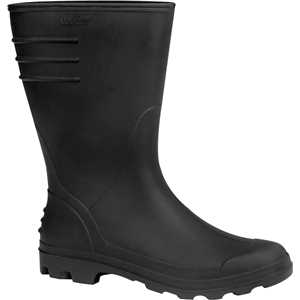 Bota de PVC preta, cano médio, com forro, 40, VONDER