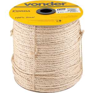 Corda de sisal 6 mm x 440 m, 3 pernas, VONDER