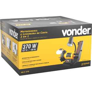 Motoesmeril e lixadeira de cinta, 2 em 1, 370 W, MLV 370 127 V~, VONDER