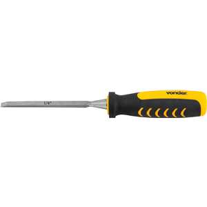 Formão chanfrado reto 1/4", com cabo em PVC, VONDER