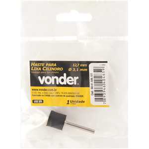 Haste para lixa cilindro, 12,7 mm, para microrretífica, VONDER