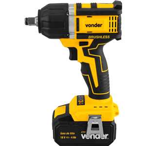 Chave de impacto, bateria 18V, encaixe de 1/2", carregador bivolt, CIV 180B, VONDER
