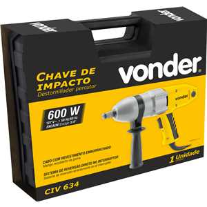 Chave de impacto com encaixe de 3/4", CIV 634, 600 W 127 V~, VONDER