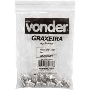 Graxeira reta 5/16" UNF, 24 fios, VONDER