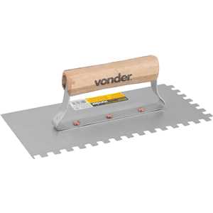 Desempenadeira de aço, dentada, fechada, 255 mm x 120 mm, VONDER
