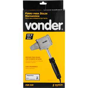 Ferro para solda 320 W, 127 V~, machadinha, FSM 320, VONDER