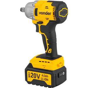 Chave de impacto, bateria 20 V, encaixe de 1/2", fonte bivolt automática, CIV 200B, VONDER