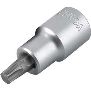Soquete hexalobular macho T-45, encaixe 1/2", VONDER