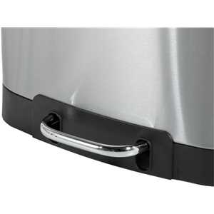 Lixeira retangular, 12 litros, inox, cinza, VONDER