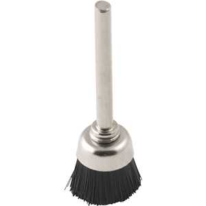 Escova tipo copo com haste para microrretífica, 12 mm, em nylon, VONDER