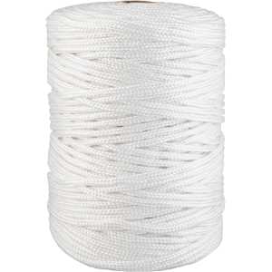 Corda multifilamento trançada 6,0 mm x 191 m, branca, VONDER