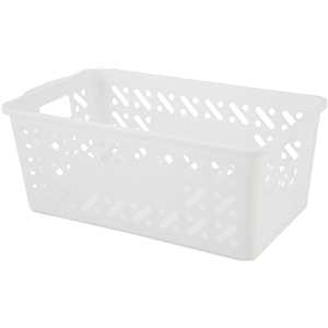 Cesto plástico organizador, 6 kgf, branco, VONDER