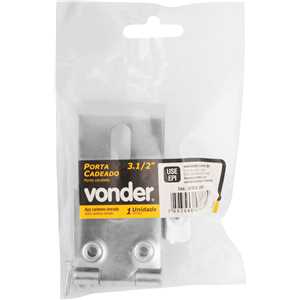 Porta cadeado zincado 3.1/2" - 88,9 mm, encartelado, VONDER