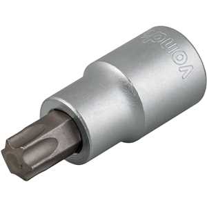 Soquete hexalobular macho T-55, encaixe 1/2", VONDER