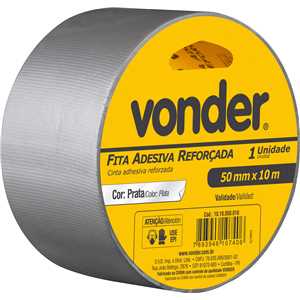 Fita adesiva reforçada, 50 mm x 10 m prata, VONDER