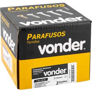 Parafuso madeira chipboard, cabeça flangeada, fenda cruzada/phillips, 5,0 mm x 50 mm, VONDER