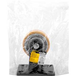 Rodízio fixo industrial 4", de poliuretano e ferro fundido, laranja, VONDER