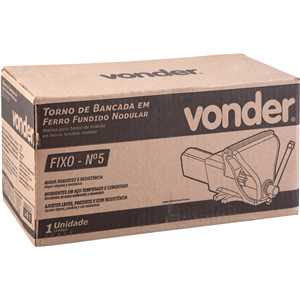 Torno de bancada fixo, n° 5, em ferro fundido nodular, VONDER