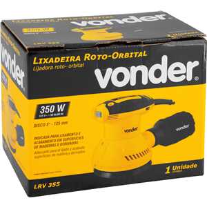 Lixadeira roto-orbital 5", 350 W, LRV 355, 127 V~, VONDER