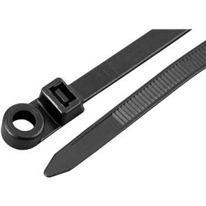 Abraçadeira de nylon para parafusos, preta, 380 mm x 7,6 mm, VONDER