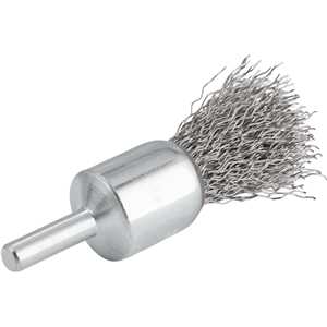 Escova pincel 19 mm, aço inox, cerdas onduladas, haste 1/4", VONDER